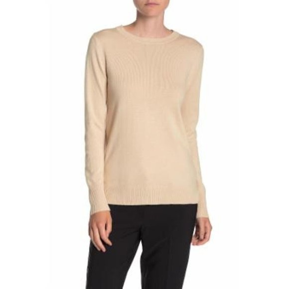 Nanette Lepore Women's Sweater Size M 100% 2 Ply Cashmere Oatmeal Beige - Picture 9 of 13